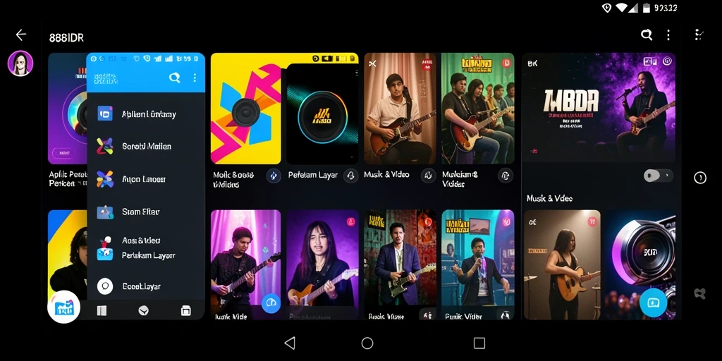 Antarmuka pengguna aplikasi Perekam Layar 888IDR yang intuitif.