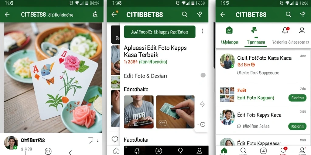 Antarmuka pengguna aplikasi CITIBET88 yang memukau dan fungsional.