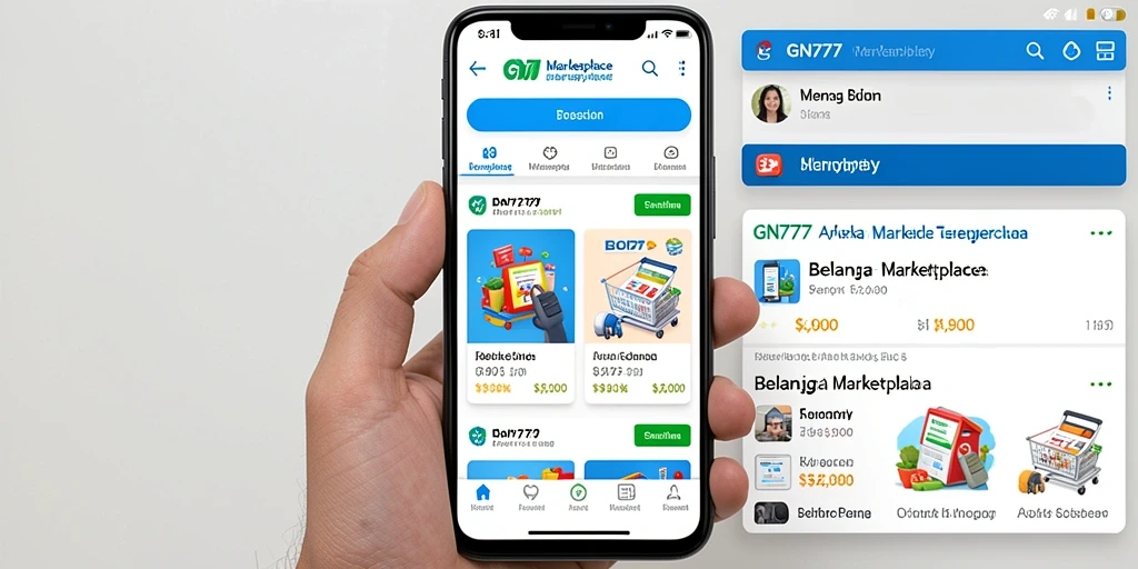 Antarmuka GN777 yang menarik untuk berbelanja online.