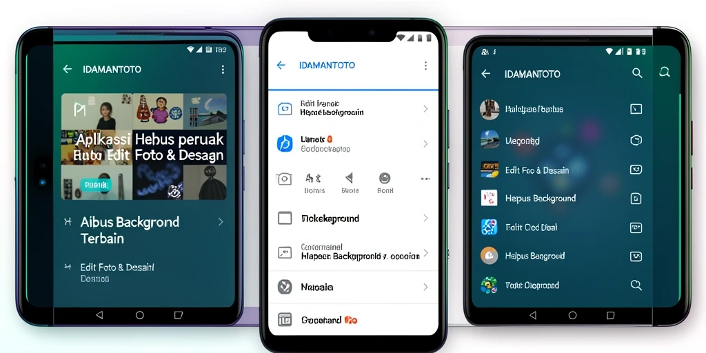Antarmuka aplikasi IDAMANTOTO yang memudahkan proses hapus background.