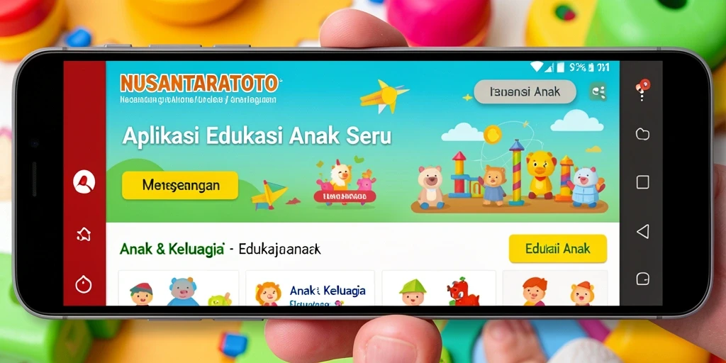 Tampilan antarmuka aplikasi NUSANTARATOTO yang menarik dan interaktif.
