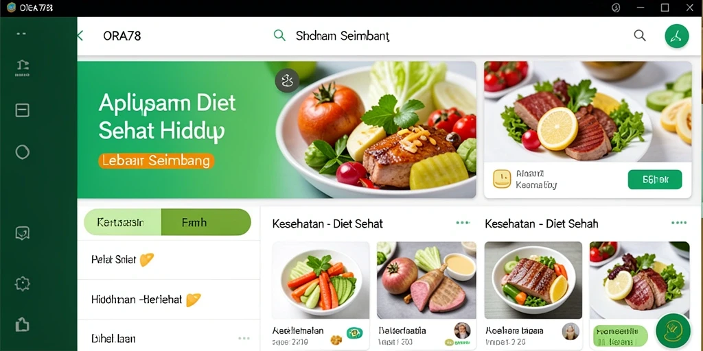 Antarmuka ORA78 yang menarik dan fungsional untuk diet sehat.